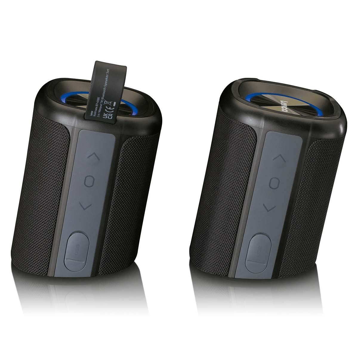 Lenco BTP-400BK | 2-in-1 | 2 x 10W TWS Bluetooth® 5.0 Speakers | IPX7 | Balck