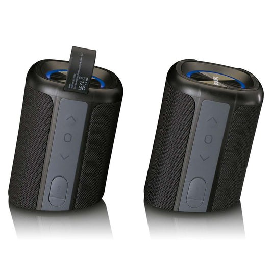 Lenco BTP-400BK | 2-in-1 | 2 x 10W TWS Bluetooth® 5.0 Speakers | IPX7 | Balck