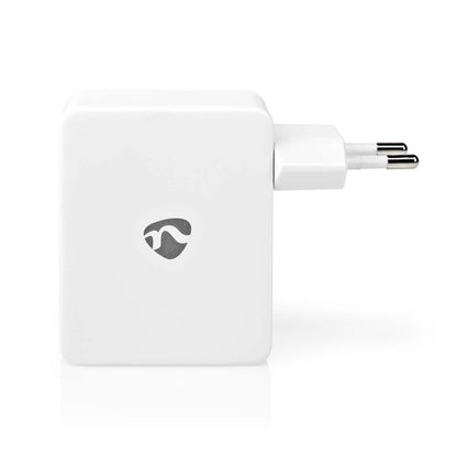 Nedis Wall Charger | 24 W | Quick charge feature | 4x 2.4 A | Number of outputs: 4 | 4x USB-A | No Cable Included | Single Voltage Output | White