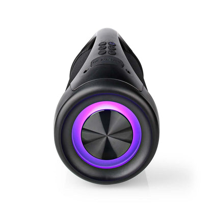 Nedis Bluetooth® Party Boombox | 6 hrs | 2.0 | 50 W | Media playback: AUX / USB | IPX5 | Linkable | Carrying handle | Party lights | Black