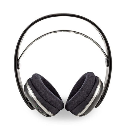 Nedis Wireless TV Headphones | RF | Over-Ear | Maximum battery play time: 11 hrs | 100 m | Digital Audio | Charging dock | Black / Silver