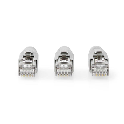 Nedis RJ45 Connector | RJ45 Pass Through | Solid/Stranded FTP CAT6a | Straight | Gold Plated | 10 pcs | PVC | Black / Grey / White | Box