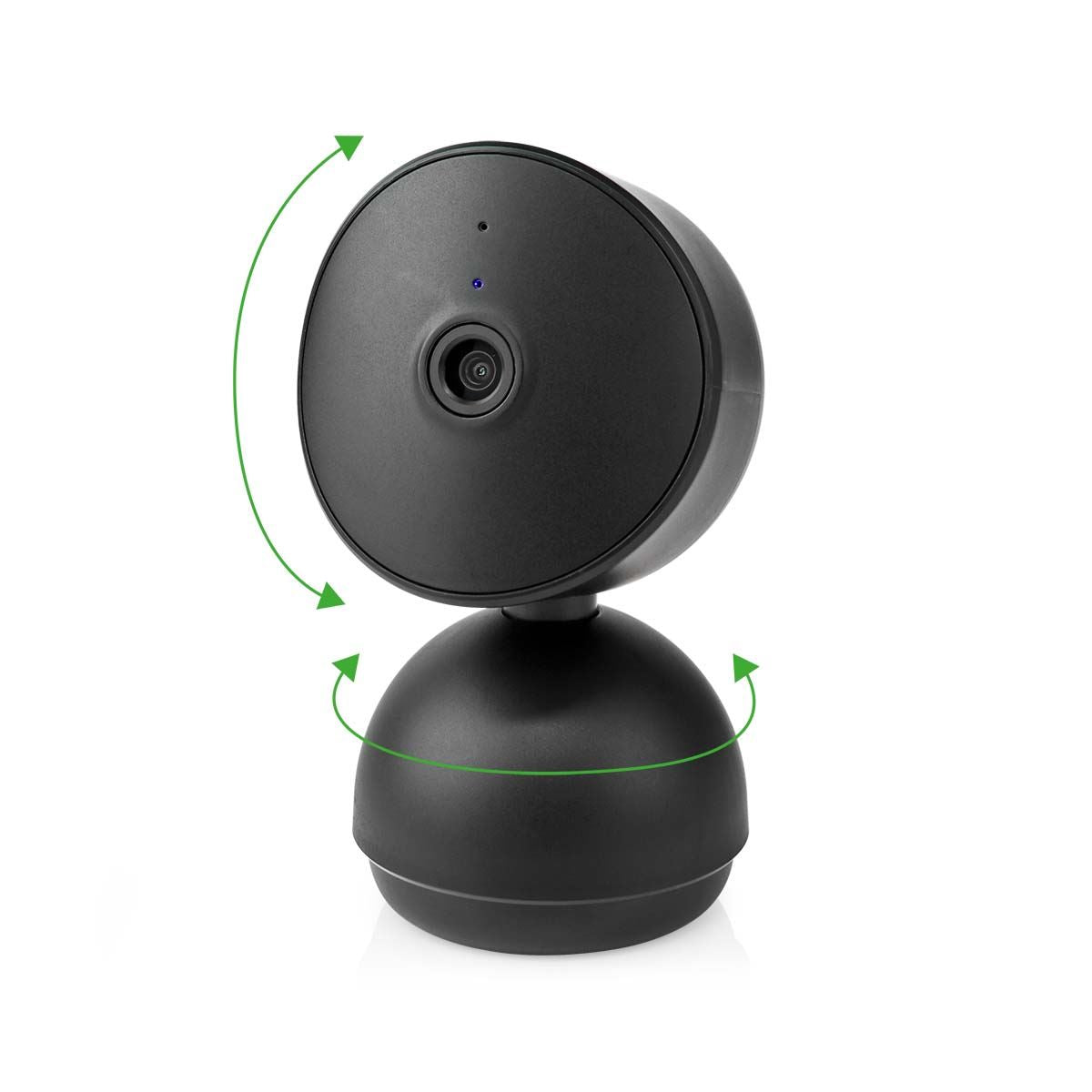 Nedis SmartLife Indoor Camera | Wi-Fi | Full HD 1080p | Pan tilt | Cloud Storage (optional) / microSD (not included) / Onvif | With motion sensor | Night vision | Black