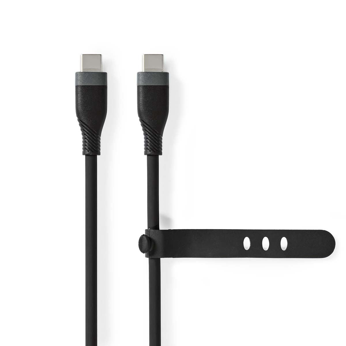 Nedis USB Cable | USB 2.0 | USB-C™ Male | USB-C™ Male | 60 W | 480 Mbps | Nickel Plated | 1.50 m | Round | Silicone | Black | Box
