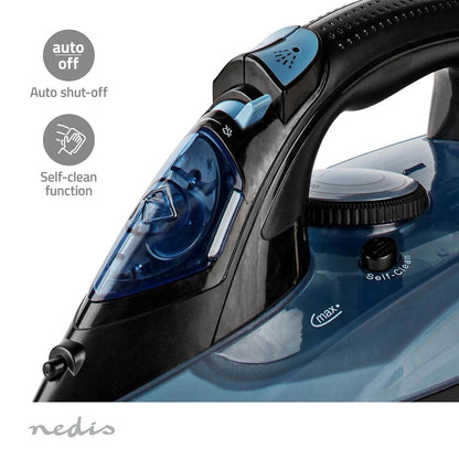 Nedis Steam Iron | 2600 W | 25 g/m | Steam shot | Ceramic | 0.32 l