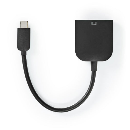 Nedis USB-C™ Adapter | USB 3.2 Gen 1 | USB-C™ Male | VGA Female | 1920x1200 | 5 Gbps | 0.20 m | Round | Nickel Plated | PVC | Black | Polybag