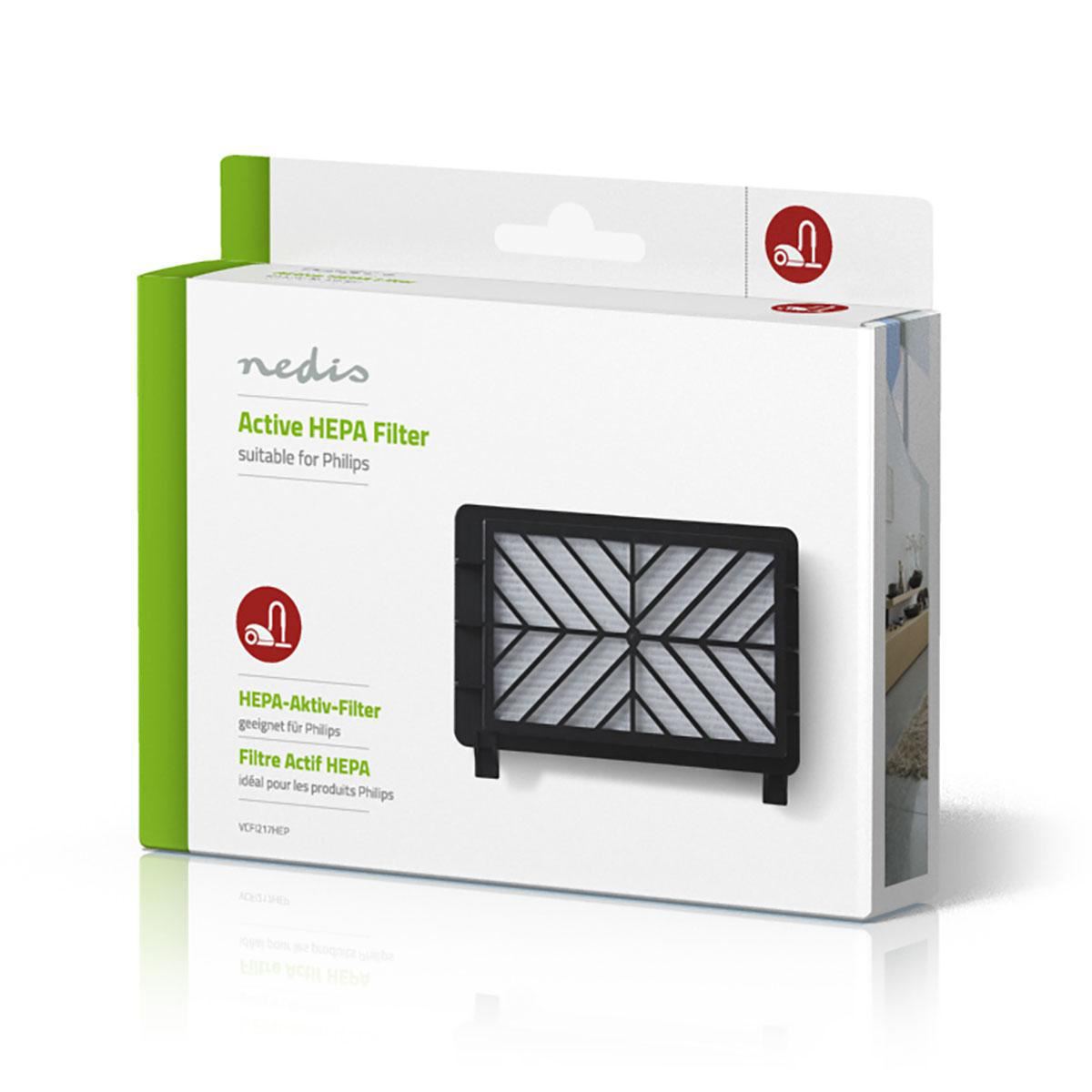 Nedis Replacement HEPA Filter | Replacement for: Philips | Black / White