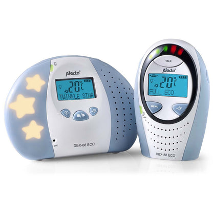 Alecto DBX-88 ECO | Baby Monitor | Full Eco DECT |Digital Display | Wireless Receiver | White/Blue