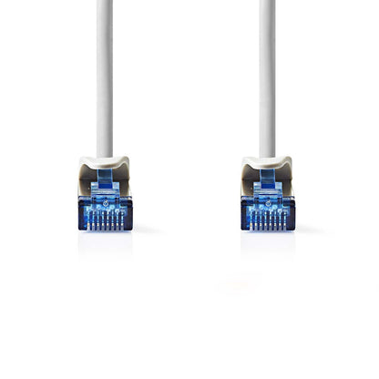 Nedis CAT6a Network Cable | S/FTP | RJ45 Male | RJ45 Male | 0.50 m | Snagless | Round | LSZH | Grey | Label