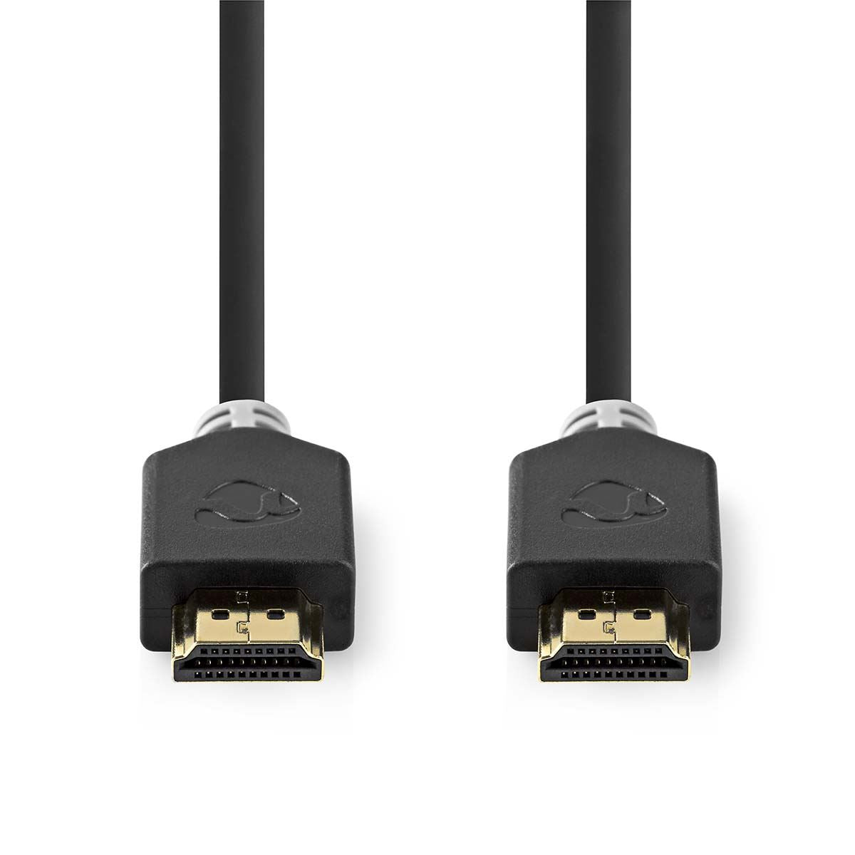 Nedis High Speed HDMI™ Cable with Ethernet | HDMI™ Connector | HDMI™ Connector | 4K@60Hz | ARC | 18 Gbps | 0.50 m | Round | PVC | Anthracite | Window Box