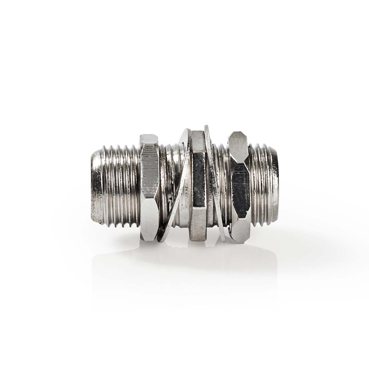 Nedis Satellite & Antenna Adapter | F Female | F Female | Nickel Plated | 75 Ohm | Straight | Metal | Silver | 1 pcs | Box