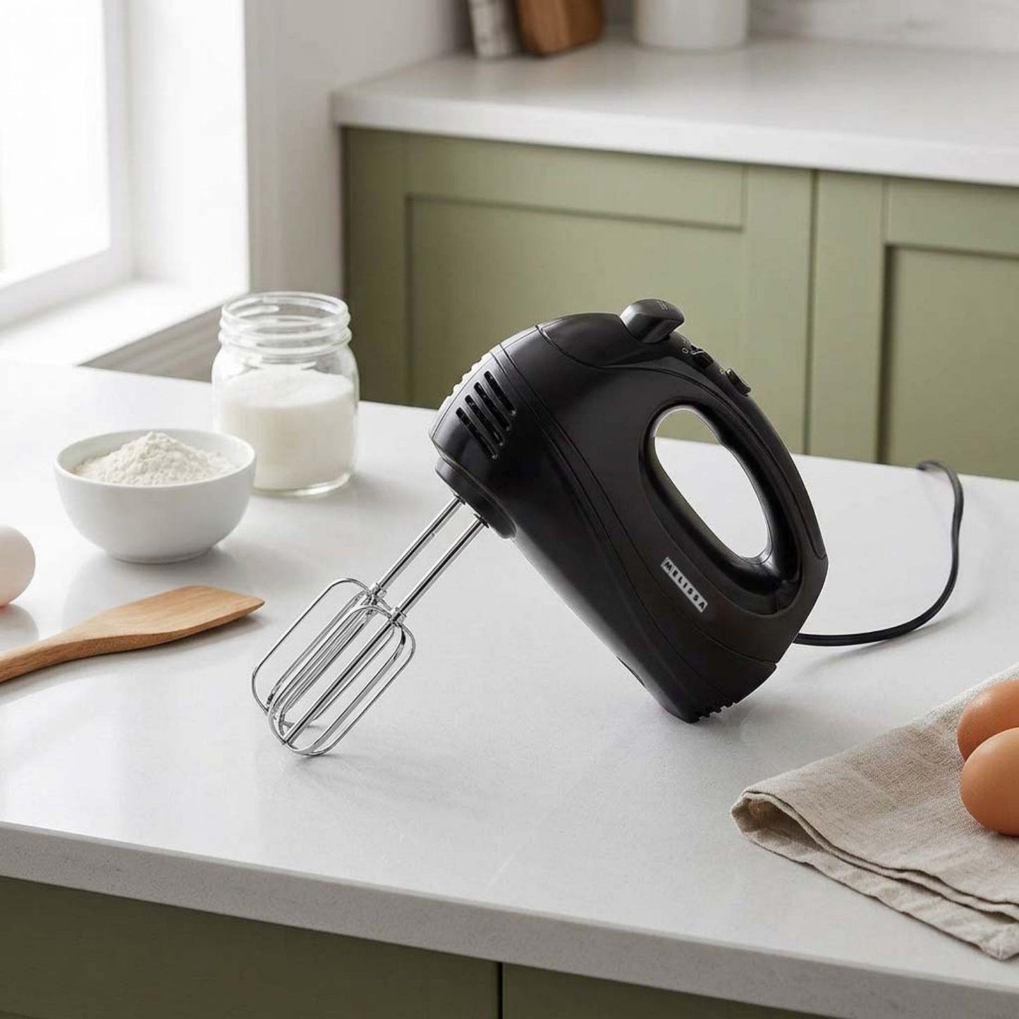 MELISSA Hand Mixer | 5 Speeds with Turbo | 300 Watt | Black