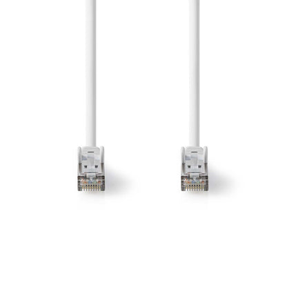 Nedis Cat 8.1 Network Cable | S/FTP | RJ45 Male | RJ45 Male | 10.0 m | Round | LSZH | White | Label | 17.080.999