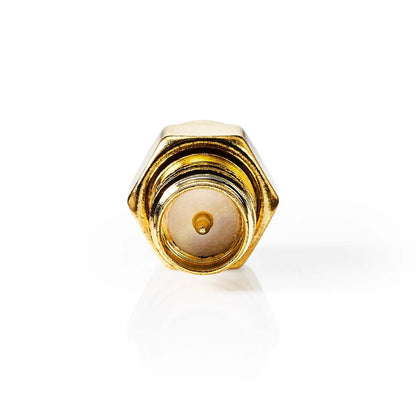 Nedis SMA Adapter | SMA Female Reverse Polarity | SMA Male | Gold Plated | 50 Ohm | Straight | Copper | Gold | 2 pcs | Box