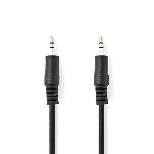 Nedis Stereo Audio Cable | 3.5 mm Male | 3.5 mm Male | Nickel Plated | 1.00 m | Round | Black | Tag
