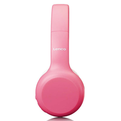 Lenco HPB-110PK | Kids Bluetooth® Headphone 85dB | with stickers | Pink
