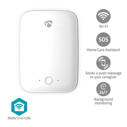 Nedis Fall Detector | Wi-Fi | Detection range: 7 m | Effective field of view (horizontal): ±45° | Effective field of view (vertical): ±45° | IP54 | White