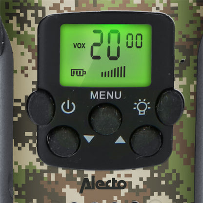 Alecto Walkie-Talkie Set | 2 Handsets | Up to 7 km | Frequency channels: 8 | VOX | up to 3 Hours | Camouflage