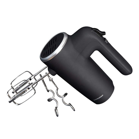 Gastronoma 18200002 | Hand Mixer | 500 W | 6 Speeds | Turbo | 2 Beaters / 2 Dough Hooks | Rubberized | Black