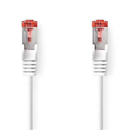 Nedis CAT6 Network Cable | RJ45 Male | RJ45 Male | S/FTP | 0.15 m | Round | LSZH | White | Label
