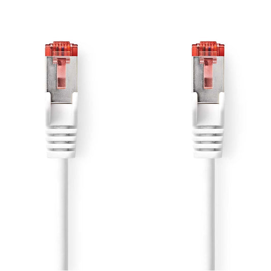 Nedis CAT6 Network Cable | RJ45 Male | RJ45 Male | S/FTP | 0.15 m | Round | LSZH | White | Label