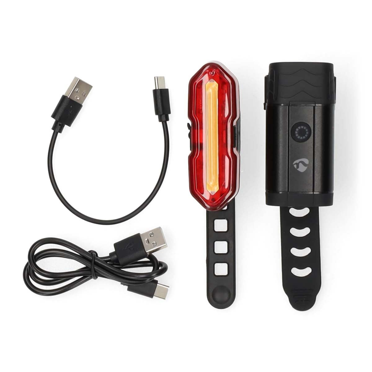 Nedis Bicycle Light | Battery Powered | 5 V DC | 3 W | Batteries included | Rechargeable | 400 lm | 4.5 lm | 100 m | 110 °