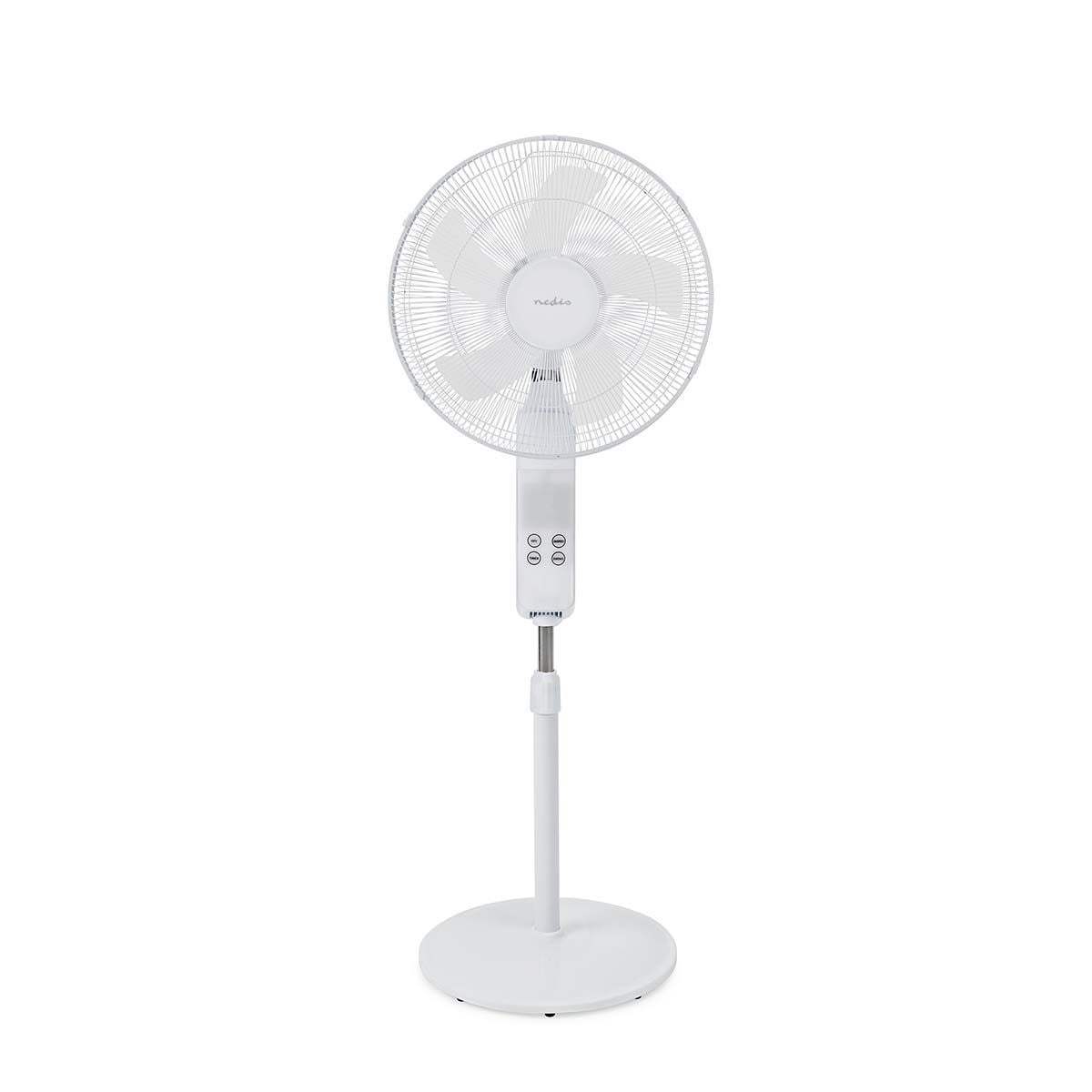 Nedis SmartLife Fan | Wi-Fi | 400 mm | Adjustable height | Rotates automatically | 3-Speed | Timer | Remote control | Android™ / IOS | White