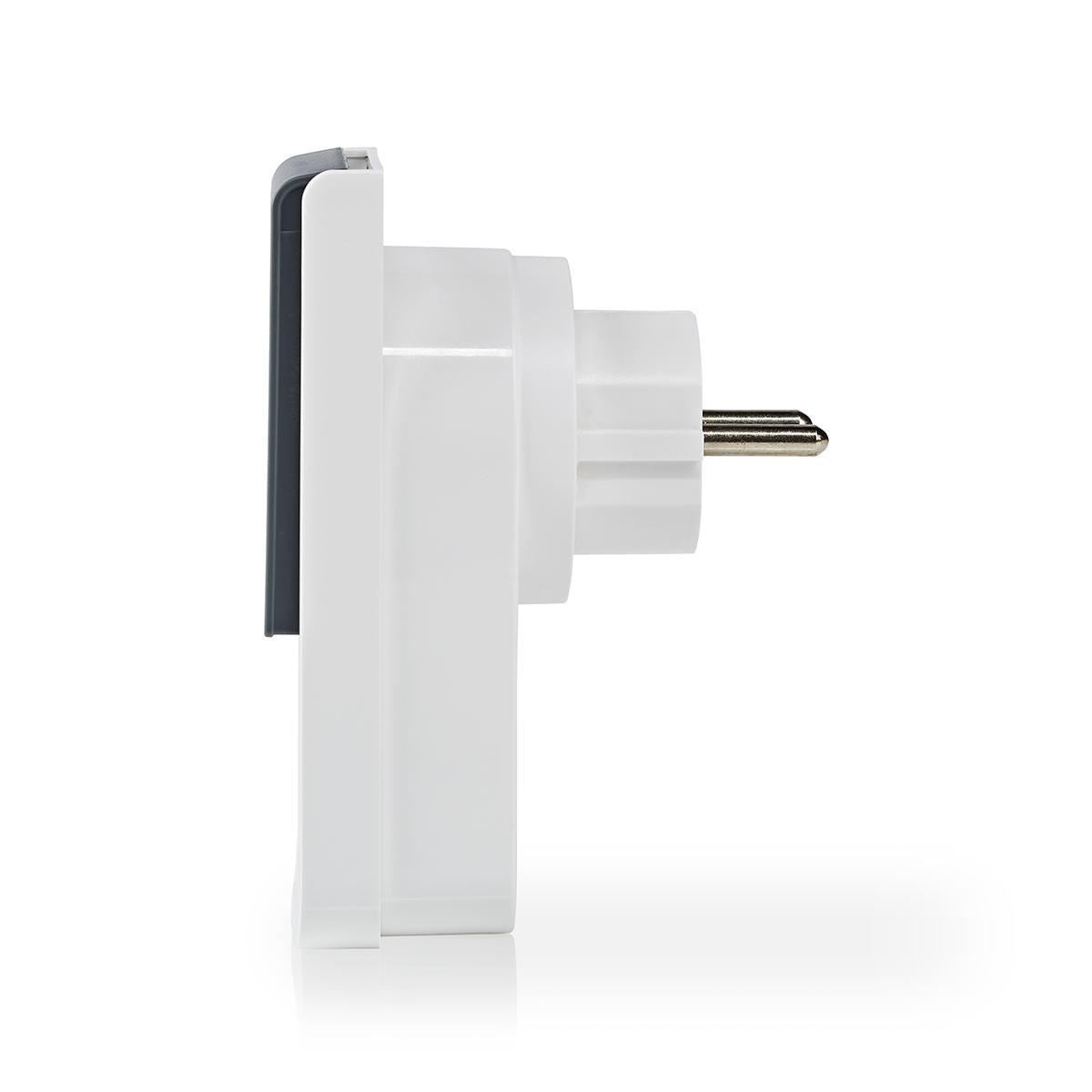 Nedis SmartLife Smart Plug | Wi-Fi | IP44 | Power meter | 3680 W | Type E (CEE 7/6) | -30 - 40 °C | Android™ / IOS | Grey / White | 1 pcs
