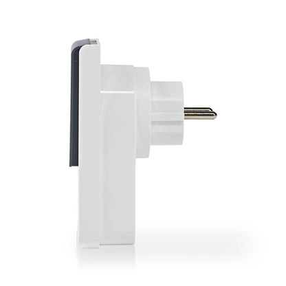 Nedis SmartLife Smart Plug | Wi-Fi | IP44 | Power meter | 3680 W | Type E (CEE 7/6) | -30 - 40 °C | Android™ / IOS | Grey / White | 1 pcs