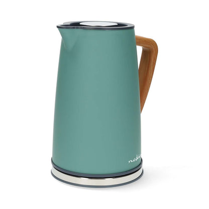 Nedis Electric Kettle | 1.7 l | Soft-Touch | Green | Rotatable 360 degrees | Concealed heating element | Strix® controller | Boil-dry protection