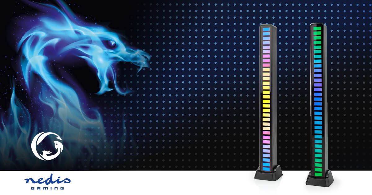Nedis Gaming Light | RGB | Battery Powered | Used for: Desktop / Notebook | Black