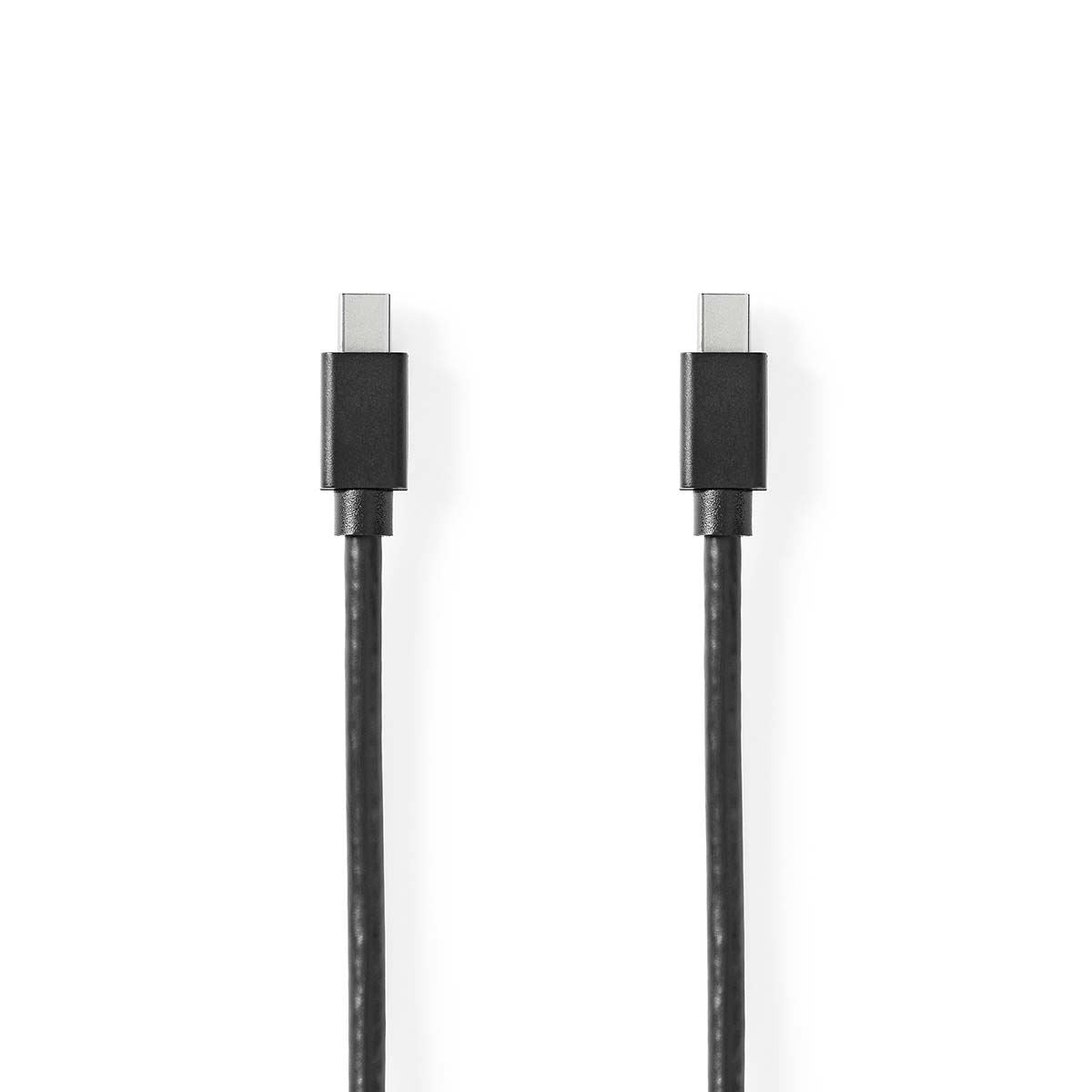 Nedis CCGB37504BK20 | Mini DisplayPort Cable | DisplayPort 1.4 | Mini DisplayPort Male | Mini DisplayPort Male | 48 Gbps | Nickel Plated | 2.00 m | Round | PVC | Black | Blister