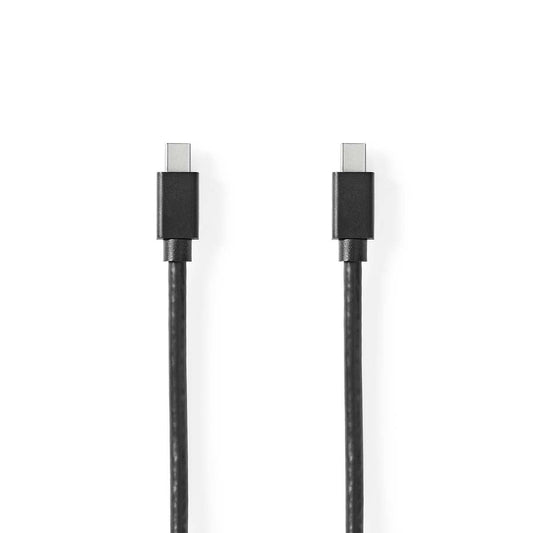 Nedis Mini DisplayPort Cable | DisplayPort 1.4 | Mini DisplayPort Male | Mini DisplayPort Male | 48 Gbps | Nickel Plated | 2.00 m | Round | PVC | Black | Blister