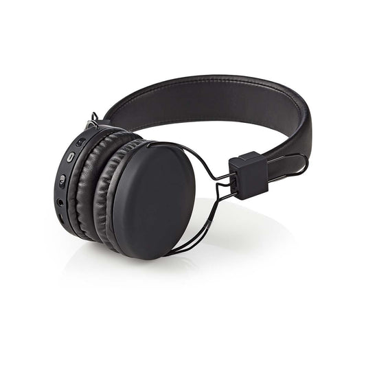Nedis Wireless On-Ear Headphones | Maximum battery play time: 15 hrs | Built-in microphone | Press Control | Voice control support | Volume control | Black