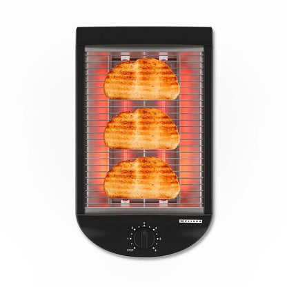 MELISSA Flat Bed Toaster | Removable Crumb Tray | Auto Off | Buzzer | 600W | Black