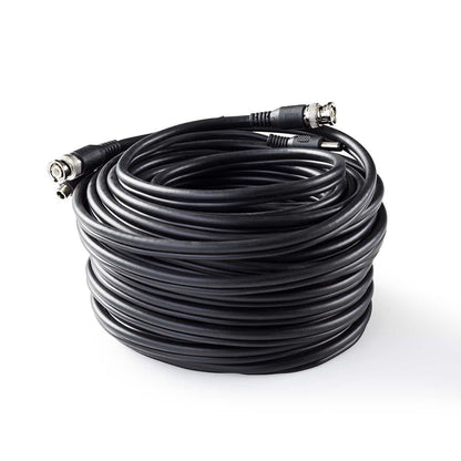 Nedis CCTV Security Cable | BNC / DC | 20.0 m | Round | PVC | Black | Gift Box