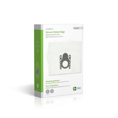 Nedis Vacuum Cleaner Bag | 4 pcs | Synthetic | Most sold for: Bosch / Siemens D - E - F - G - H | White