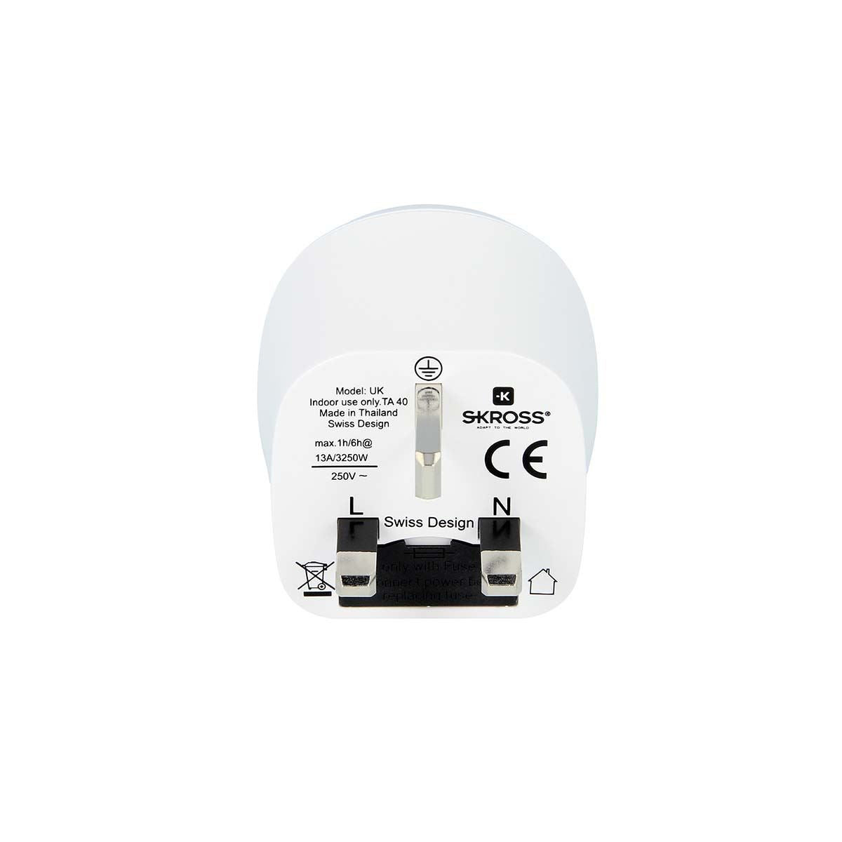 Skross SKR1500230EC | Travel Adapter Europe to UK Earthed