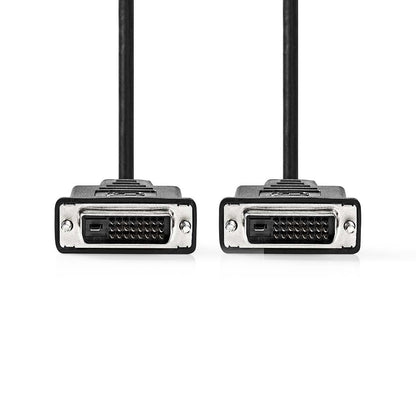 Nedis DVI Cable | DVI-D 24+1-Pin Male | DVI-D 24+1-Pin Male | 2560x1600 | Nickel Plated | 2.00 m | Straight | PVC | Black | Box