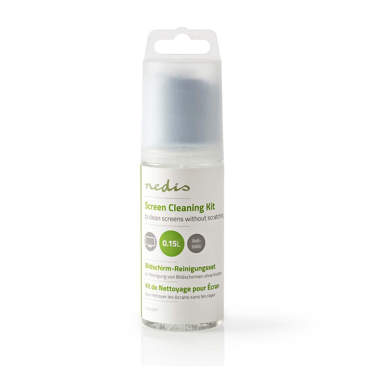 Nedis Screen Cleaner | Spray | 150 ml | Notebook / Smartphone / Tablet / TV Screen | Wiper included
