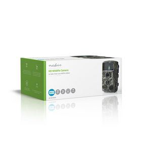 Nedis Wildlife Camera | 1080p@30fps | 16.0 MPixel | 5 MPixel CMOS | IP56 | Black No-Glow IR | Night vision | Viewing angle: 90 ° | Motion sensor | Detection angle: 120 ° | Detection range: 20.0 m | Screen size: 2.4 " | LCD Screen | Brown/Green
