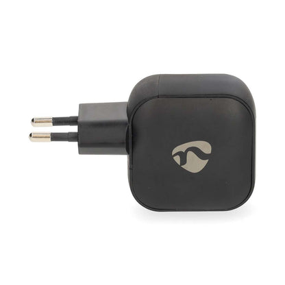 Nedis Wall Charger | 35 W | GaN | PD3.0 | Quick charge feature | 1.75 / 2.33 / 2.92 / 3.0 A | Number of outputs: 2 | 2x USB-C™ | Automatic Voltage Selection | Black