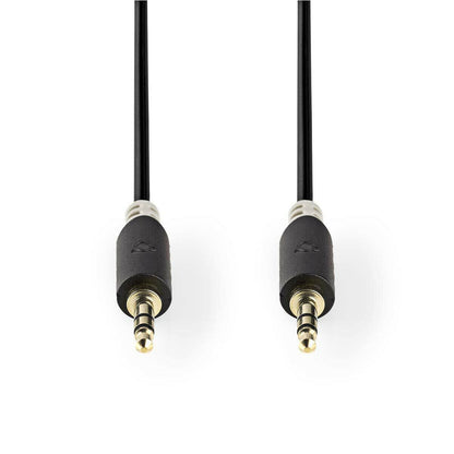 Nedis Stereo Audio Cable | 3.5 mm Male | 3.5 mm Male | Gold Plated | 10.0 m | Round | Anthracite | Box