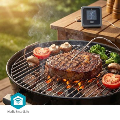 Nedis BTKAT10GY | SmartLife Meat / BBQ Probe Thermometer | Bluetooth | 2 Probes