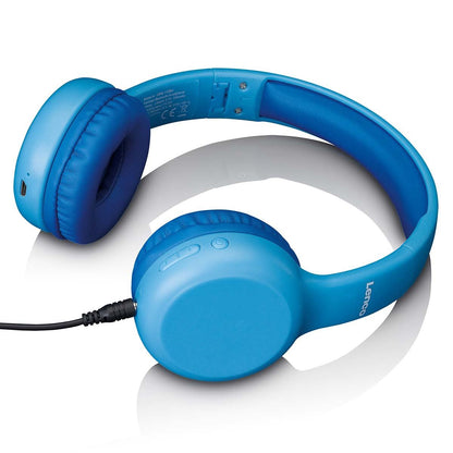 Lenco HPB-110BU | Kids Bluetooth® headphone 85dB  | with stickers | Blue
