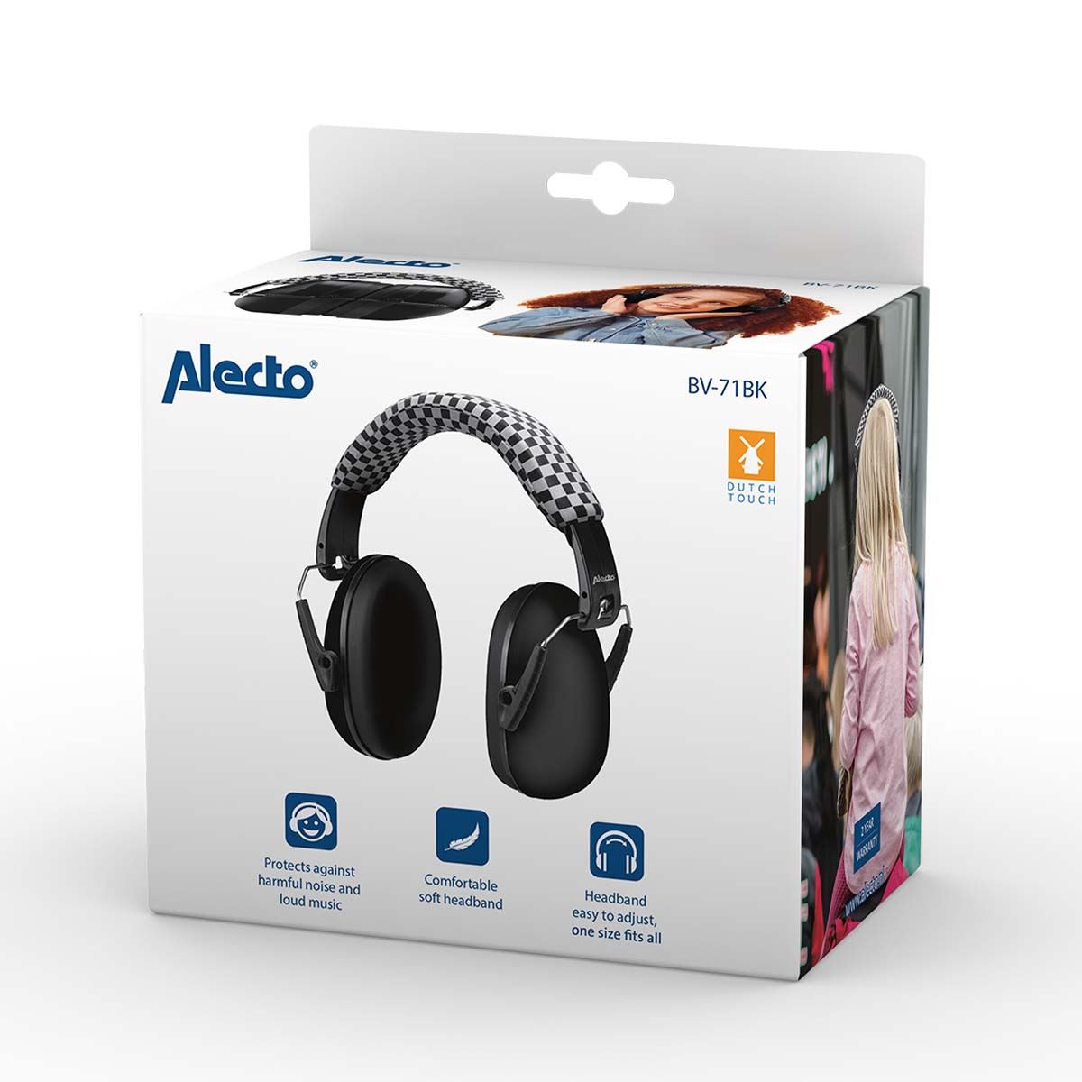 Alecto BV-71 Earmuff Noise Suppressors | Sensory Overload Protection | for kids Black
