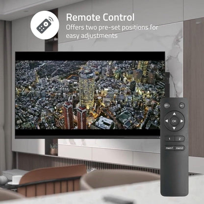 Nedis Motorised TV Wall Mount | 32 - 75 " | Maximum supported screen weight: 50 kg | Rotatable | Minimum wall distance: 56 mm | Remote controlled | ABS / Steel | Black