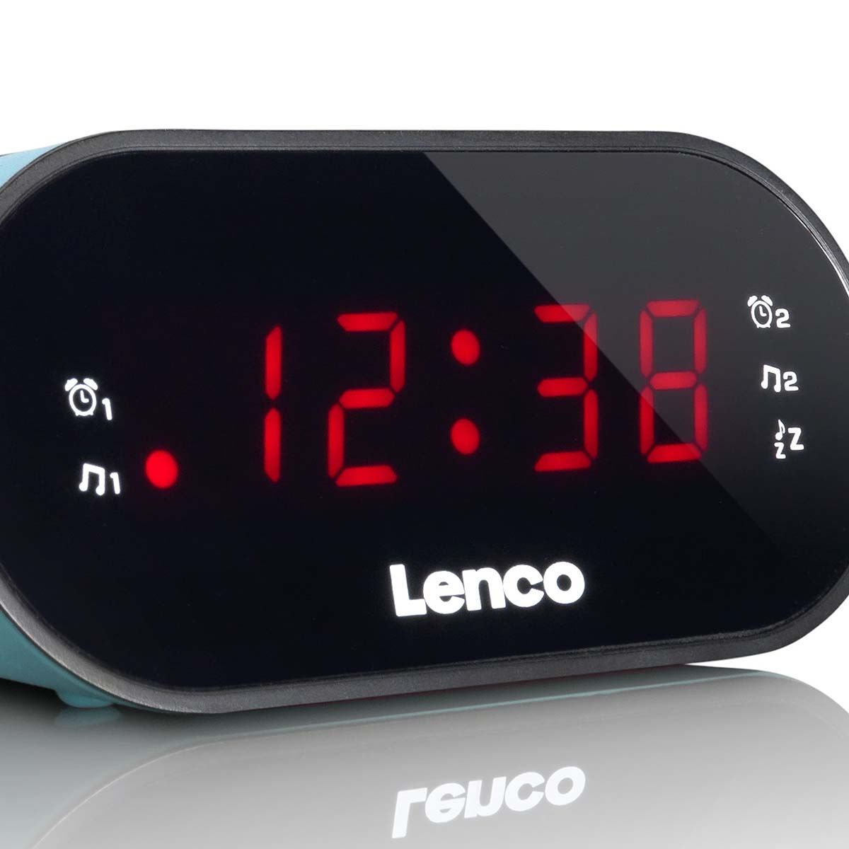 Lenco CR-07 BLUE | FM Clock Radio | Clear Read | Blue