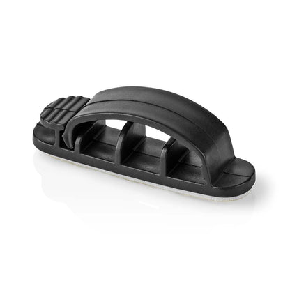 Nedis CMGC22033BK | Cable Management | Cable Clip | Locked | 3 pcs | Number of slots: 3 Slots | Maximum cable thickness: 7.5 mm | Polypropylene | Black