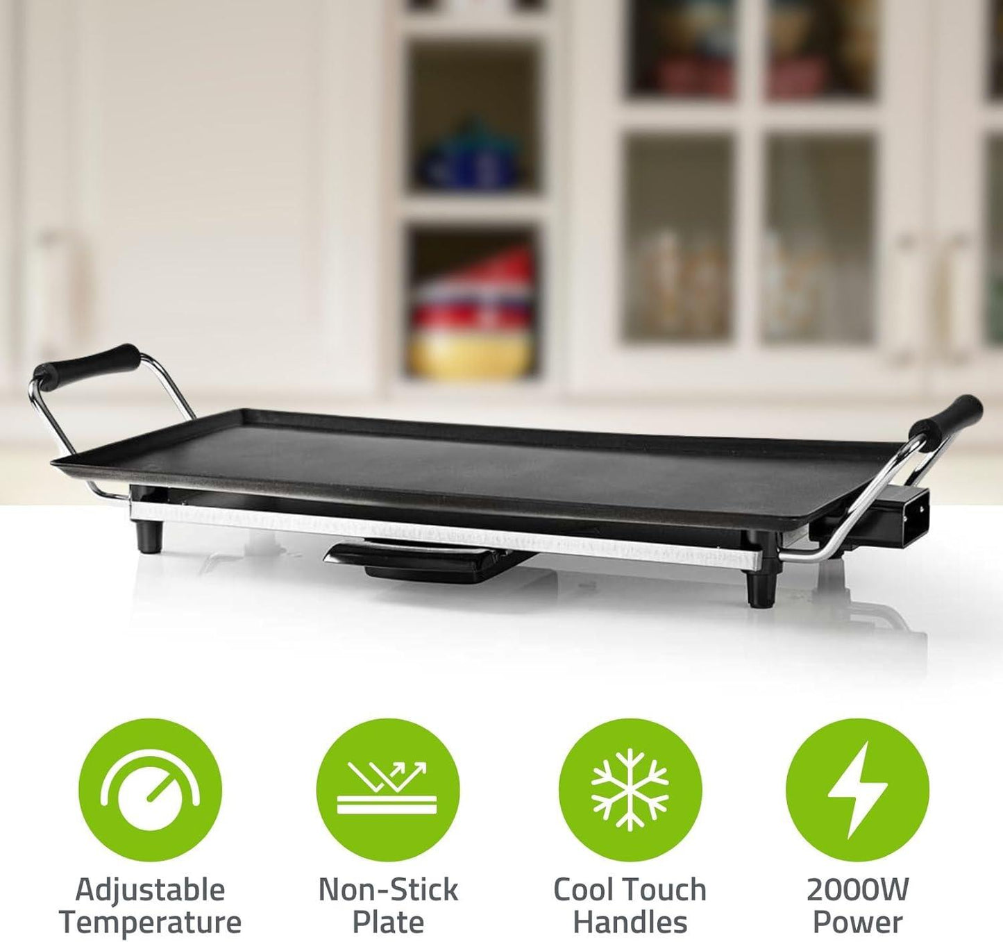 Nedis Teppanyaki Table Grill | Baking surface ( l x w ): 47.5 x 26.5 cm | 5 Heat Settings